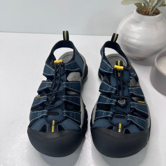 Keen Newport H2 Hiking Sandal Strappy Navy Gray 1001938 Men's 8 Tried On - Picture 7 of 9